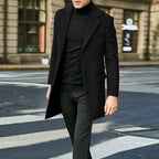 Men's Notch-Collar Tailored Overcoat with Flap Pockets 4