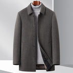 Men's Collared Shirt Jacket Button-Front with Side Pockets 3