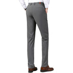Men's Stretch-Waist Chino Pants Slim Fit for Work 8