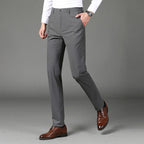 Men's Stretch-Waist Chino Pants Slim Fit for Work 7