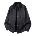 Men's Oversized Harrington Jacket Cord Collar Snap Front 1