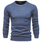 Men's Crew Neck Pullover with Ribbed Cuffs and Hem 5