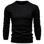 Men's Crew Neck Pullover with Ribbed Cuffs and Hem 11