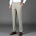 Men's Stretch-Waist Chino Pants Slim Fit for Work 1