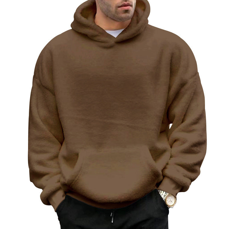 Men's Oversized Sherpa Fleece Hoodie Pullover 16