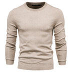 Men's Crew Neck Pullover with Ribbed Cuffs and Hem 13