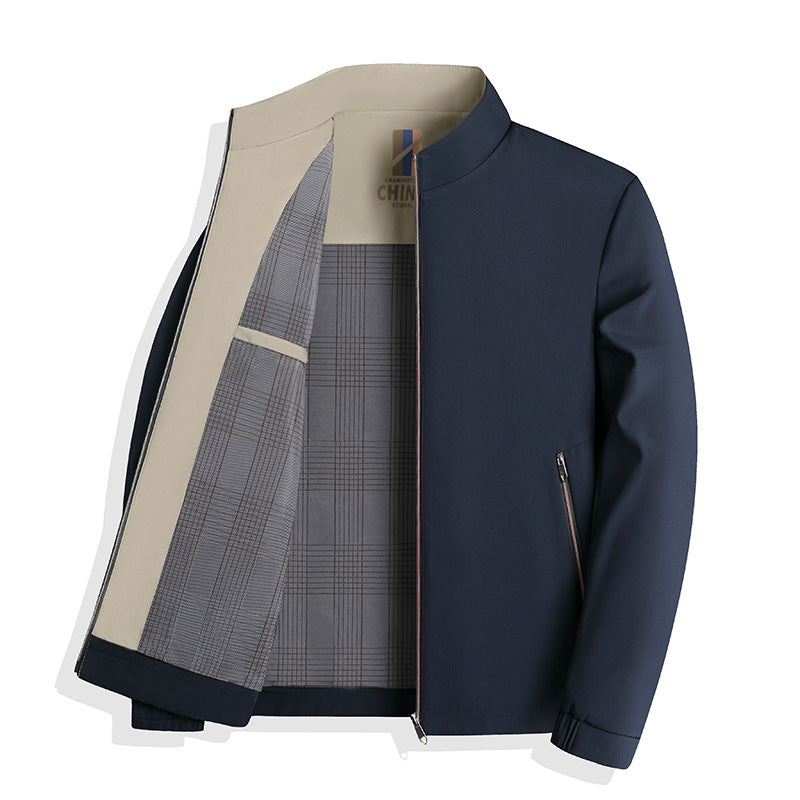 Men's Lightweight Harrington Jacket with Stand Collar 2