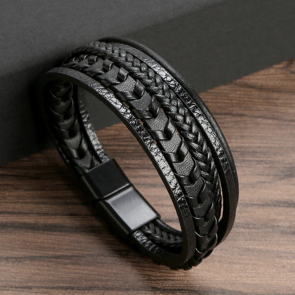 Felix | Braided Leather Viking Bracelet 6