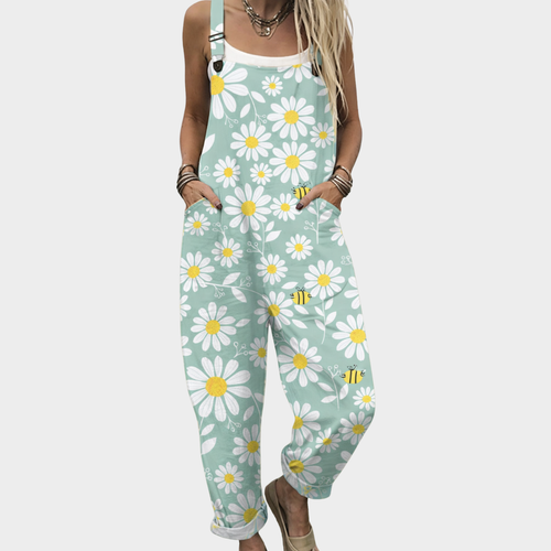 Priscilla | Casual Floral Art Jumpsuit 1