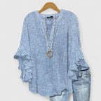 Seraphina | Elegant Ruffle Sleeve Floral Blouse 3