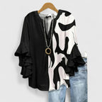 Seraphina | Elegant Ruffle Sleeve Floral Blouse 5