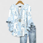 Seraphina | Elegant Ruffle Sleeve Floral Blouse 7