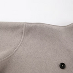 Women's Double-Breasted Coat with V-Neck and Button Front 6