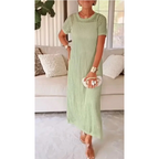 Pauline | Elegant Mid Sleeve Long Maxi Dress 3