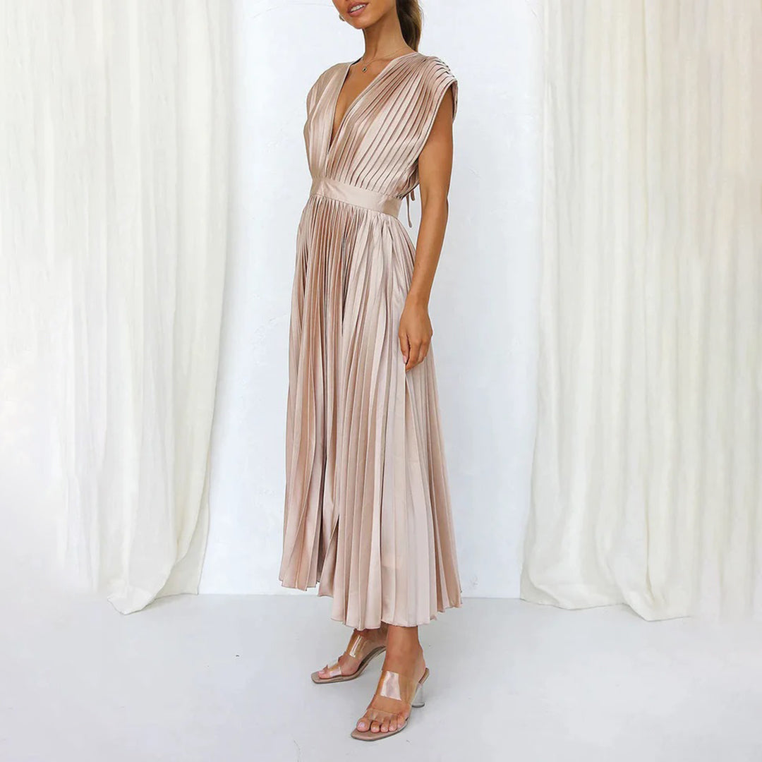 Kimberley | Stylish Sleeveless V-Neck Dress 14