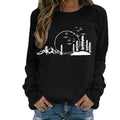 Women's Crewneck Sweatshirt with Nature Graphic Print 2