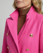 Women's Double-Breasted Long Blazer Coat with Notched Lapel 7