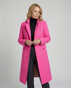 Women's Double-Breasted Long Blazer Coat with Notched Lapel 6