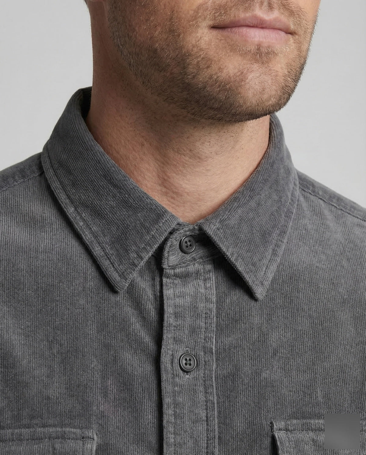 Men's Vintage Corduroy Shirt with Button-Down Chest Pockets 9