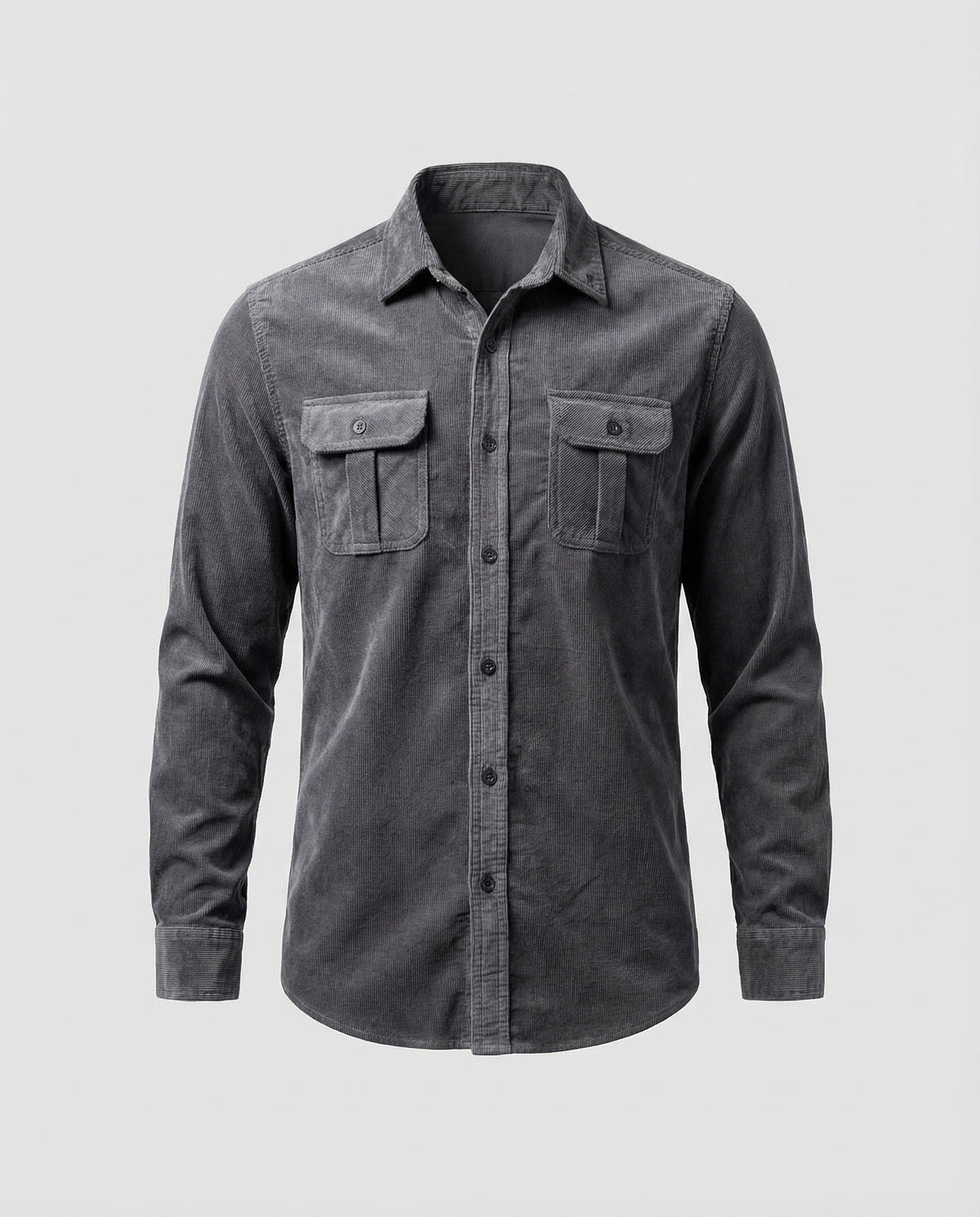 Men's Vintage Corduroy Shirt with Button-Down Chest Pockets 1