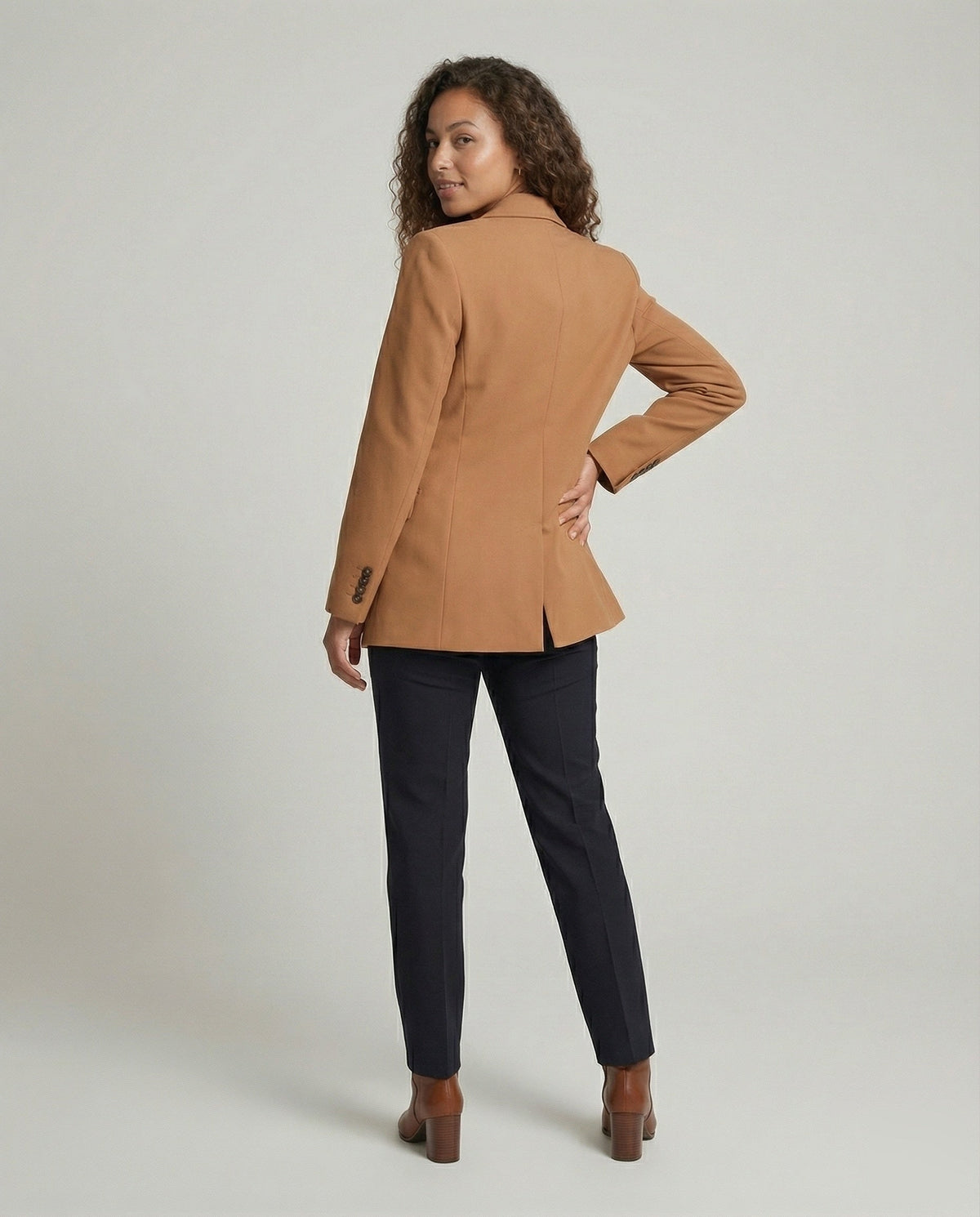 Women's Tailored Blazer Trouser Set Single-Breasted 11