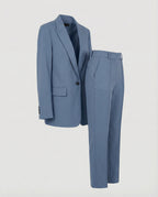 Women's Tailored Blazer Trouser Set Single-Breasted 5