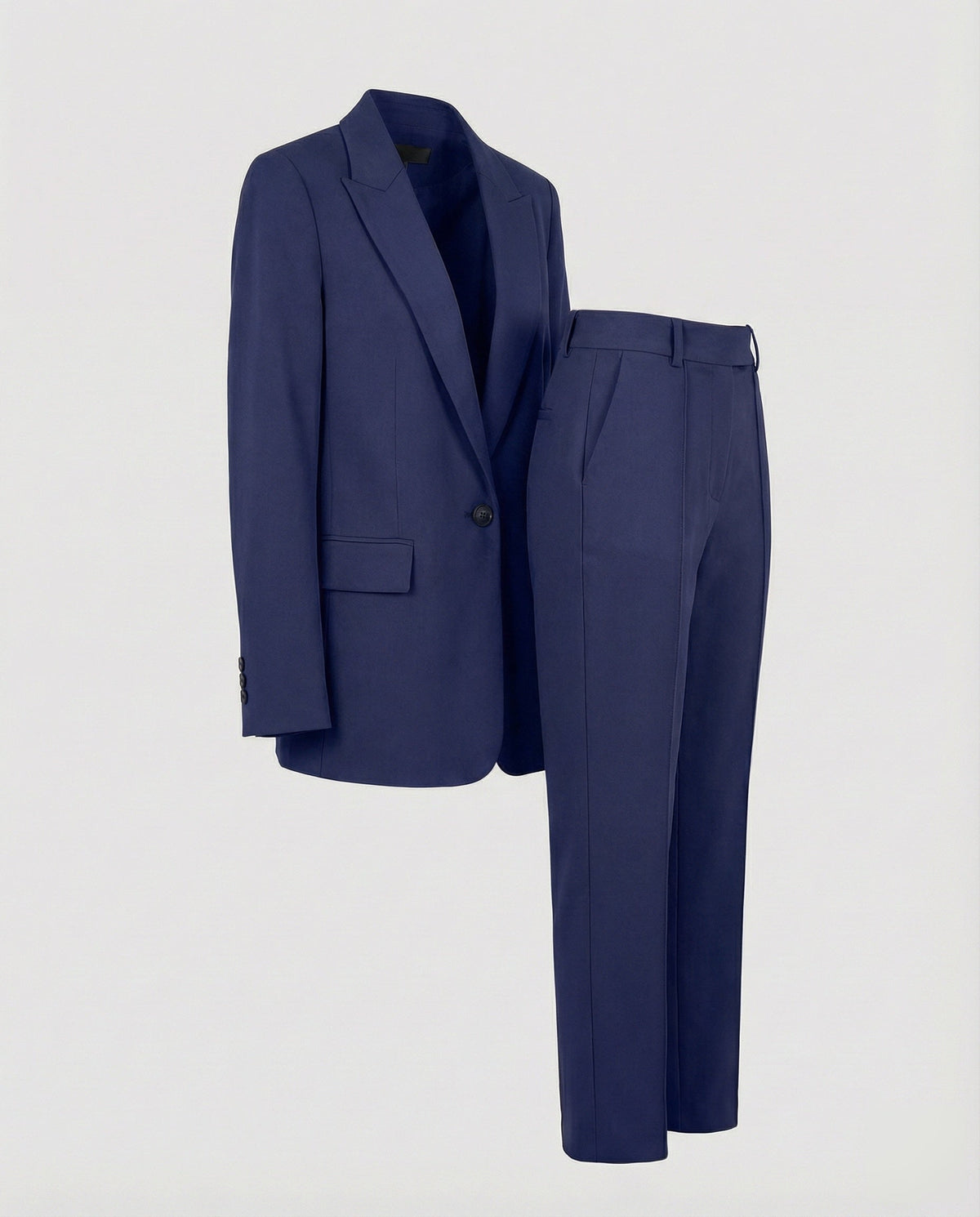 Women's Tailored Blazer Trouser Set Single-Breasted 8