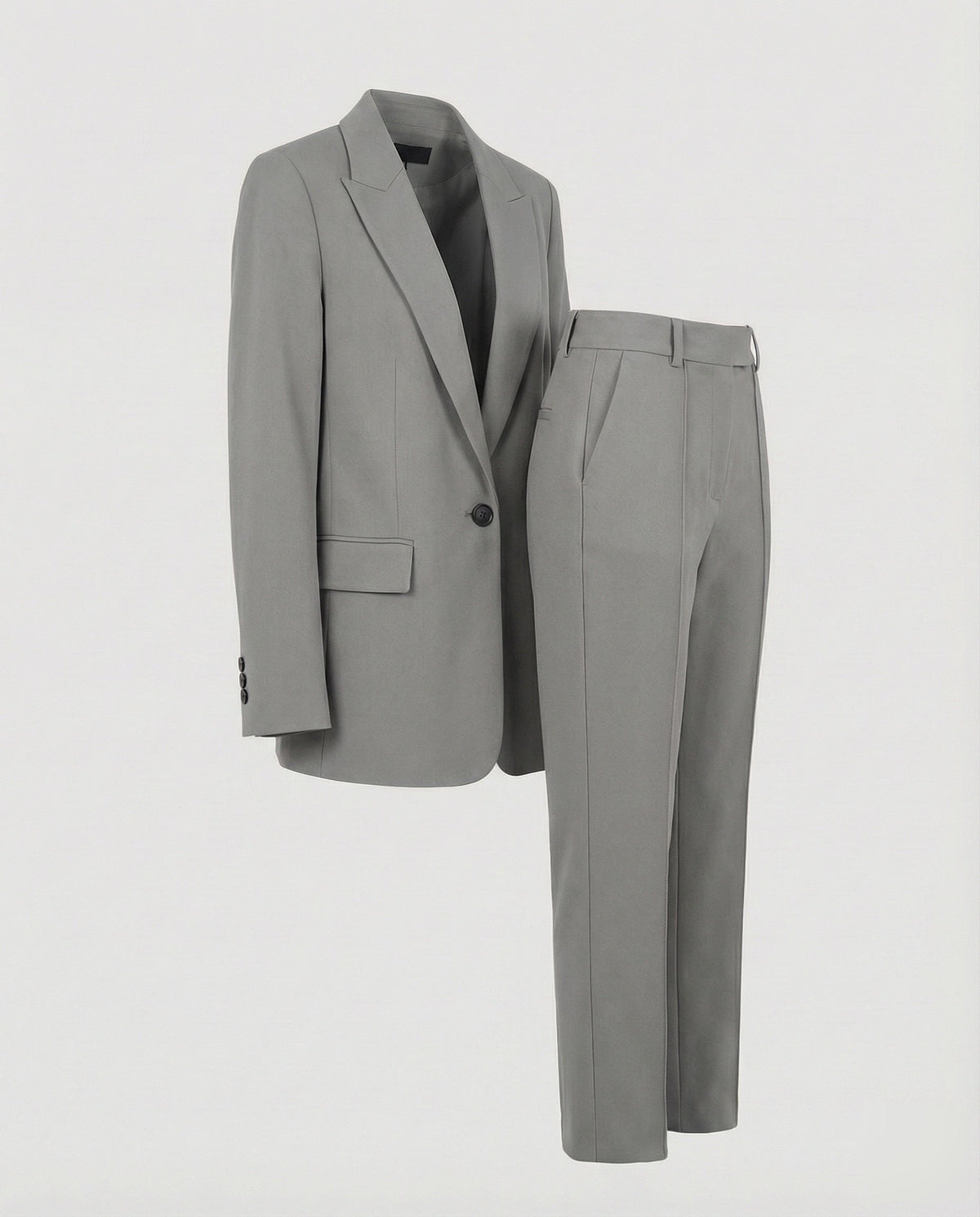 Women's Tailored Blazer Trouser Set Single-Breasted 3