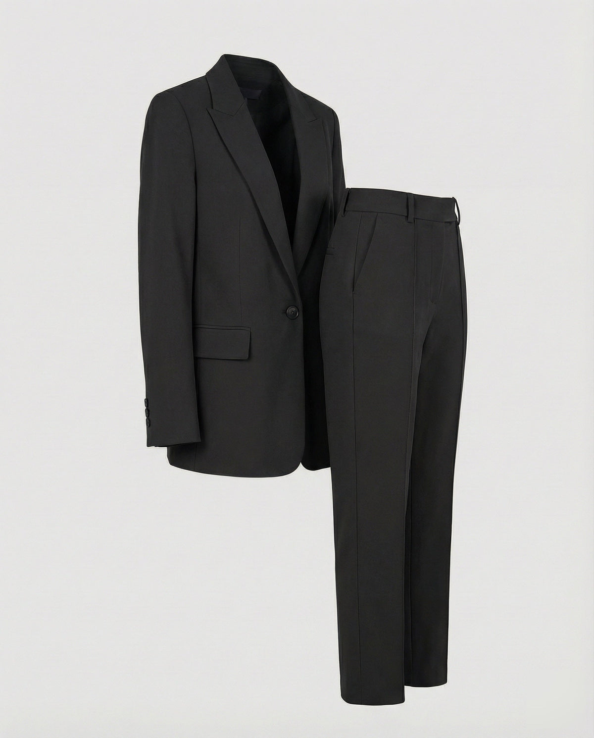 Women's Tailored Blazer Trouser Set Single-Breasted 4