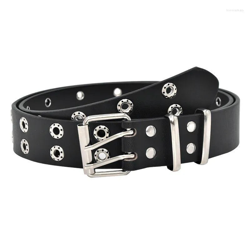 Star Eye Rivet Belt with Double Prong Buckle 6