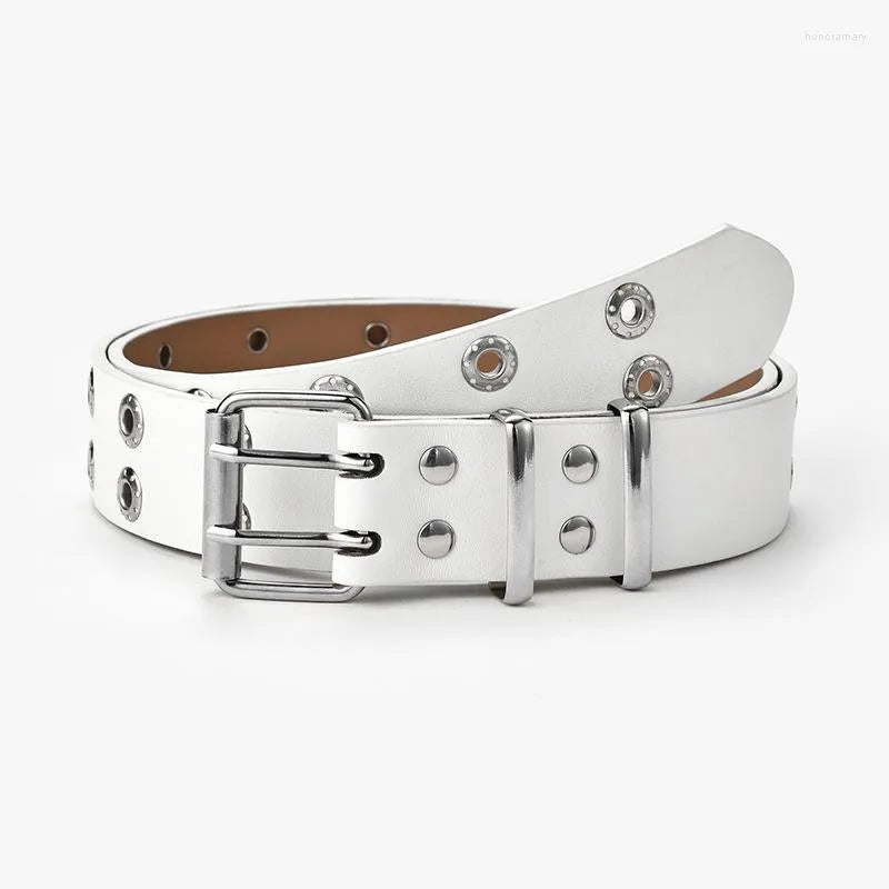 Star Eye Rivet Belt with Double Prong Buckle 5