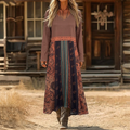Reyna | Vintage V-Neck Long Sleeve Casual Dress 1