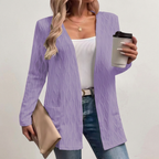 Rosalie | Textured Open-Front Longline Cardigan with Pockets 3