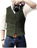 Arthur | Classic Herringbone Tweed Waistcoat 11