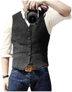 Arthur | Classic Herringbone Tweed Waistcoat 5