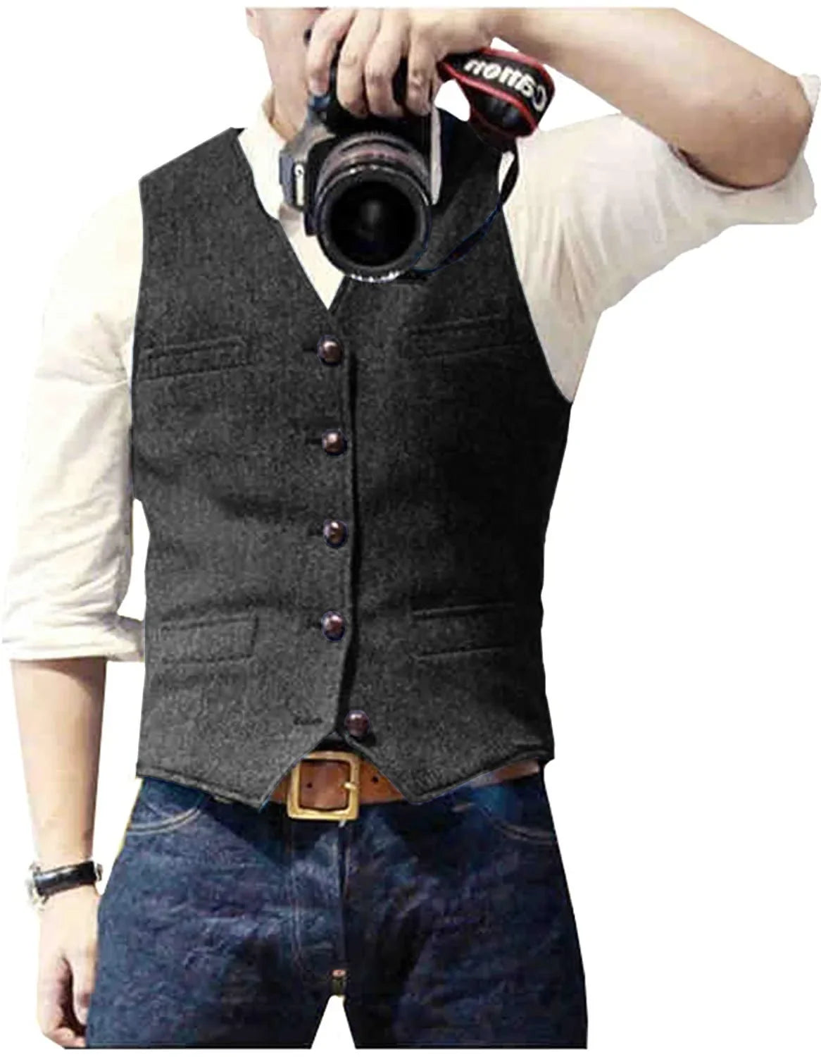 Arthur | Classic Herringbone Tweed Waistcoat 5