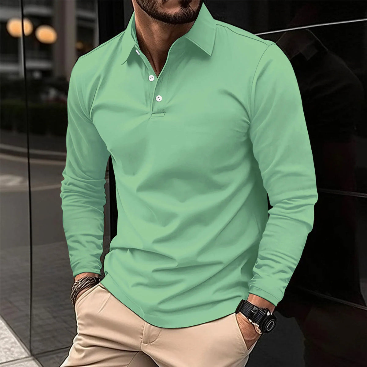 Luca | Smart Casual Long-Sleeved Polo 8