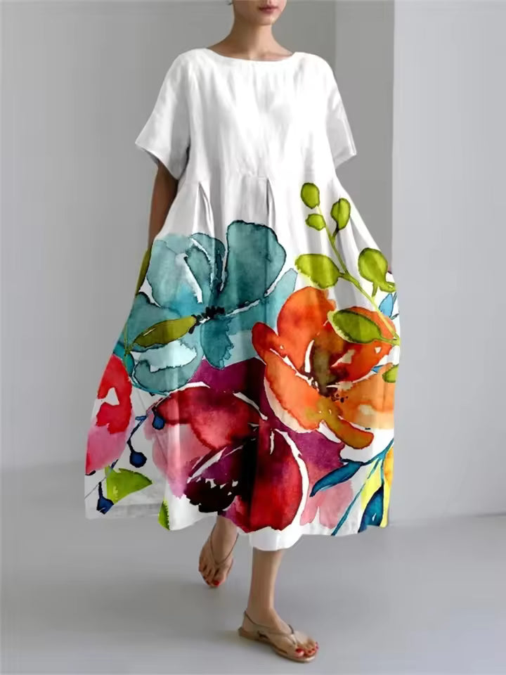 Fenella | Elegant Loose Round Neck Dress 3