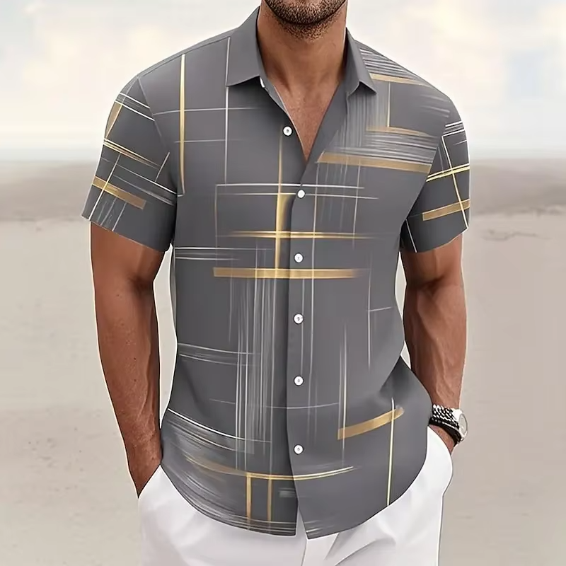 Gregory | Modern Patterned Short-Sleeve Shirt 8