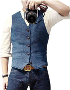 Arthur | Classic Herringbone Tweed Waistcoat 14