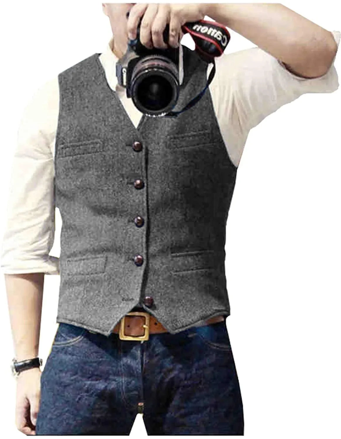 Arthur | Classic Herringbone Tweed Waistcoat 4
