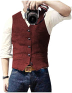 Arthur | Classic Herringbone Tweed Waistcoat 6