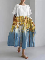 Fenella | Elegant Loose Round Neck Dress 2