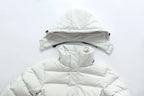 Long Hooded Puffer Coat with Full-Length Zip 4