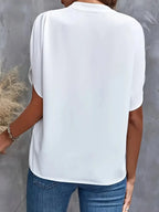 DELIA | SOFT ELEGANT V-NECK BLOUSE 2
