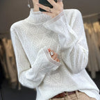 Women's Diamond Knit Pullover with V-Neckline 2