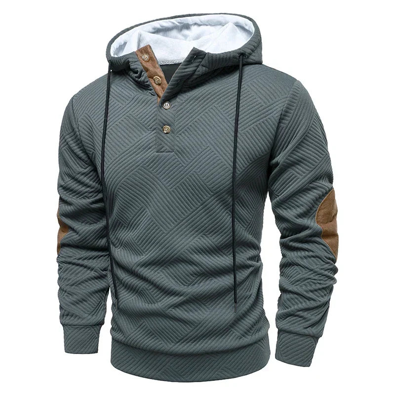 Bradley | Stylish Hooded Button Sweater 1
