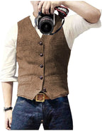Arthur | Classic Herringbone Tweed Waistcoat 2