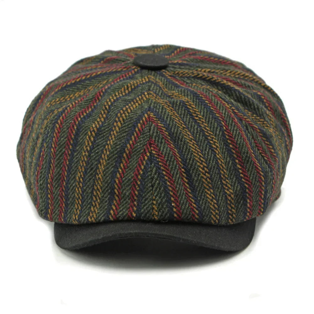 Dorian | Classic Striped Tweed Flat Cap 5