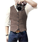 Arthur | Classic Herringbone Tweed Waistcoat 3